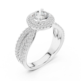 Gold Ring LR-0213, White Gold, view 2