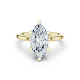 Gold Ring DDLR-175, Marquise center stone, Yellow Gold