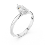 Gold Jewelry L36-6, Marquise center stone, White Gold, view 2