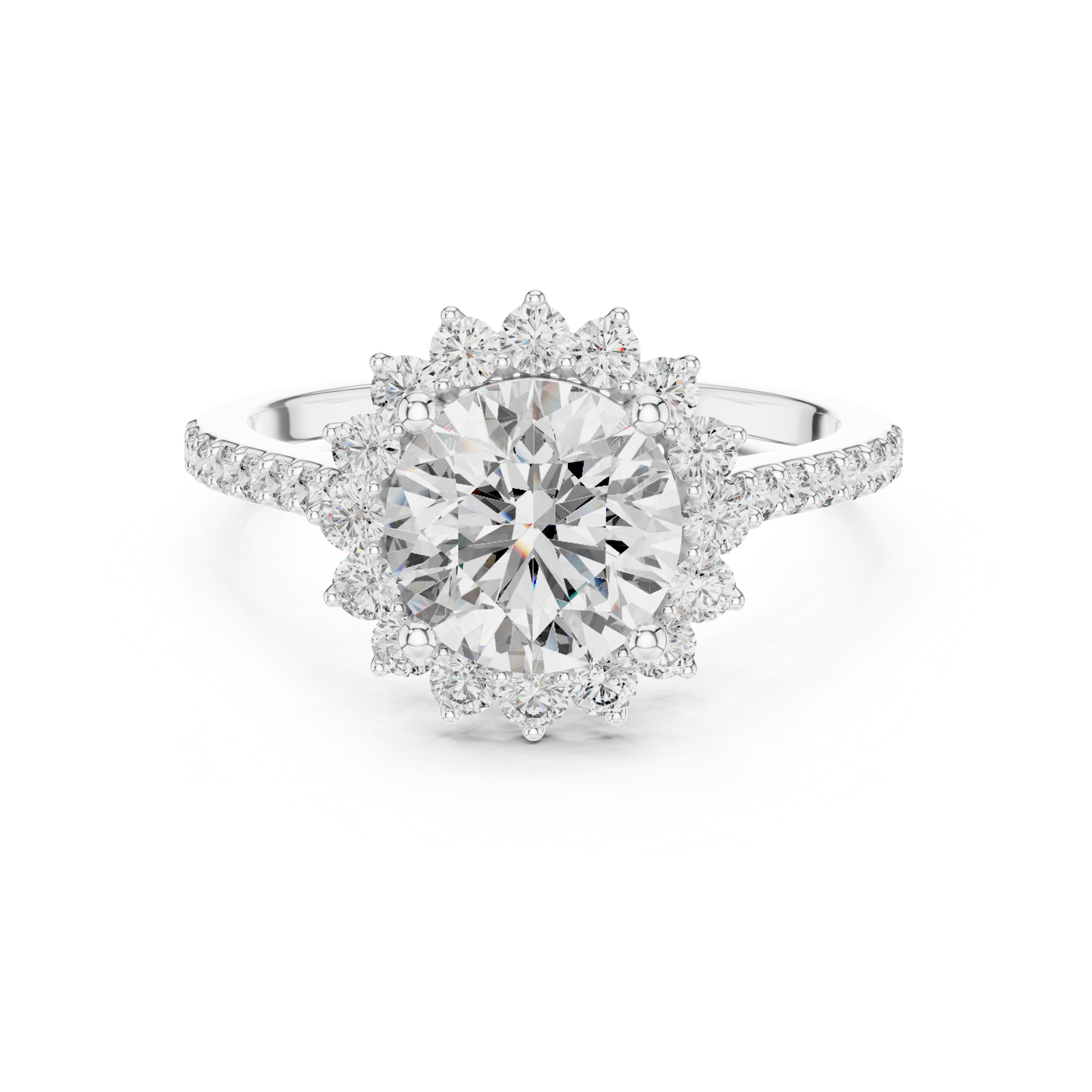Gold Ring DDLR-062, White Gold, view 4