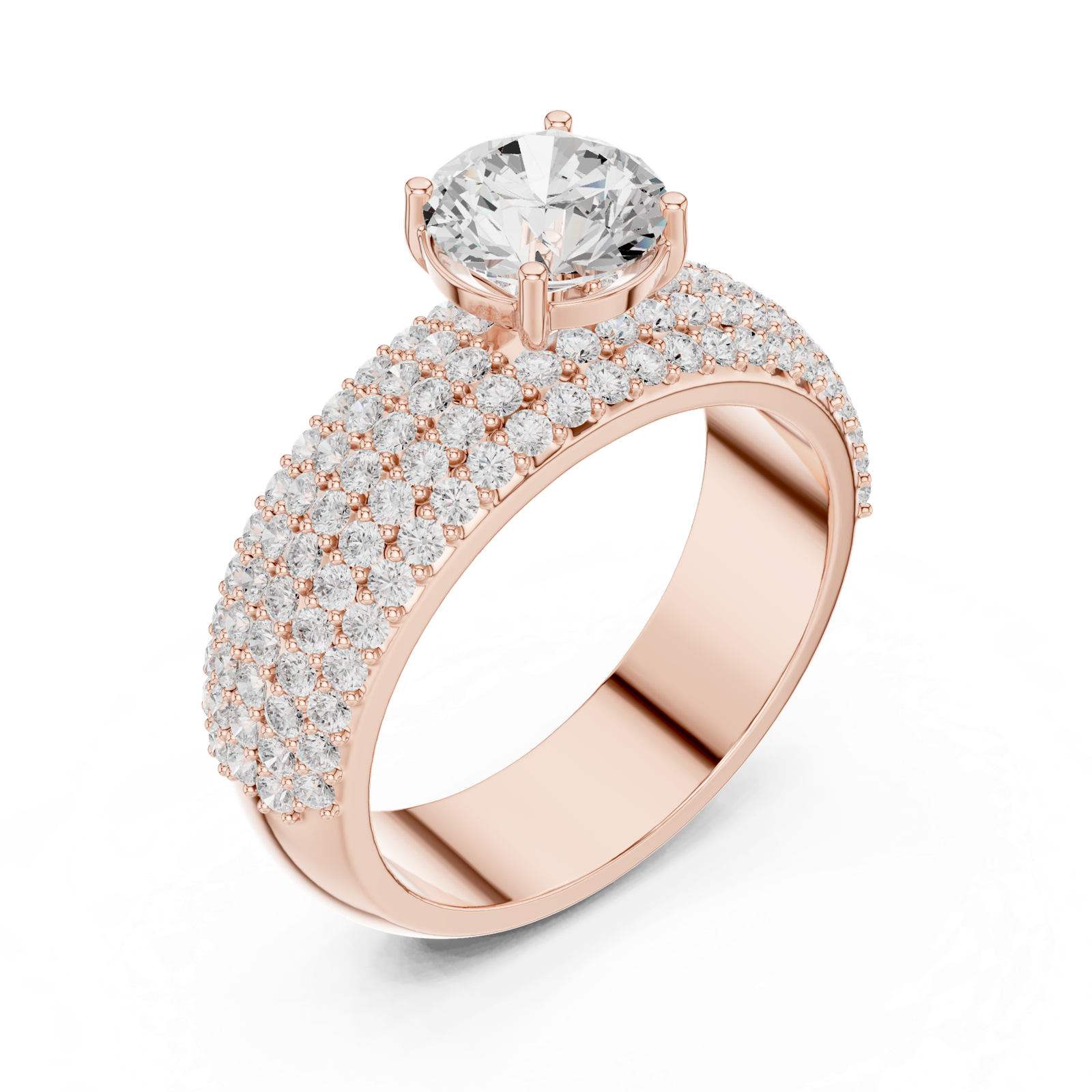 Gold Ring DDLR-1098, Rose Gold, view 2