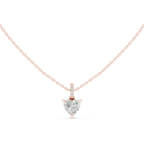 Gold Jewelry DDPO-009, Heart center stone, Rose Gold, view 4