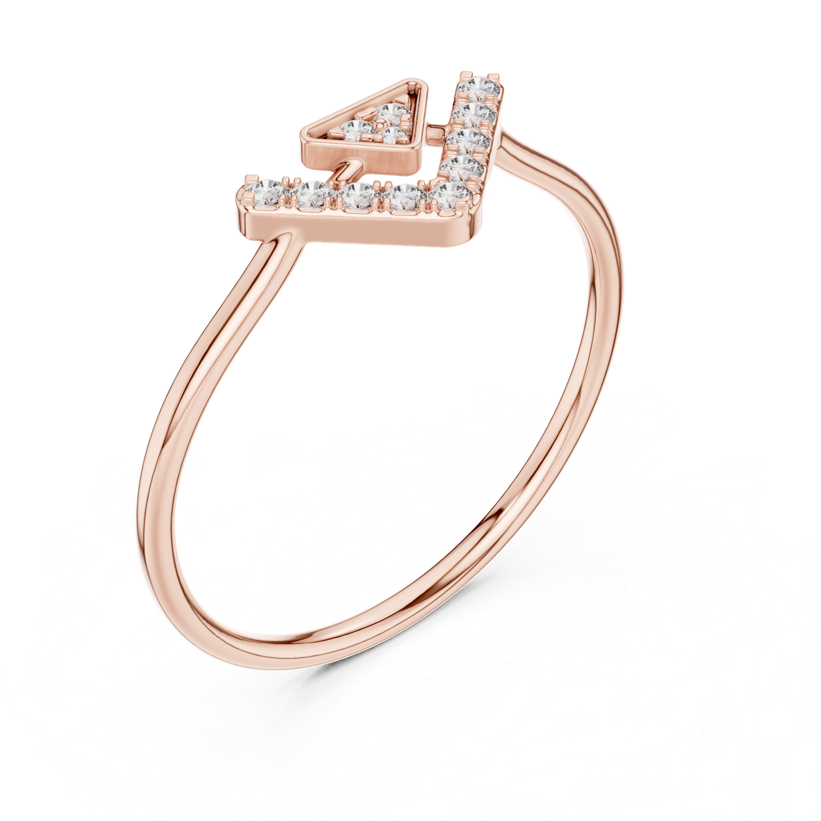 Gold Ring HLR-200, Rose Gold, view 2