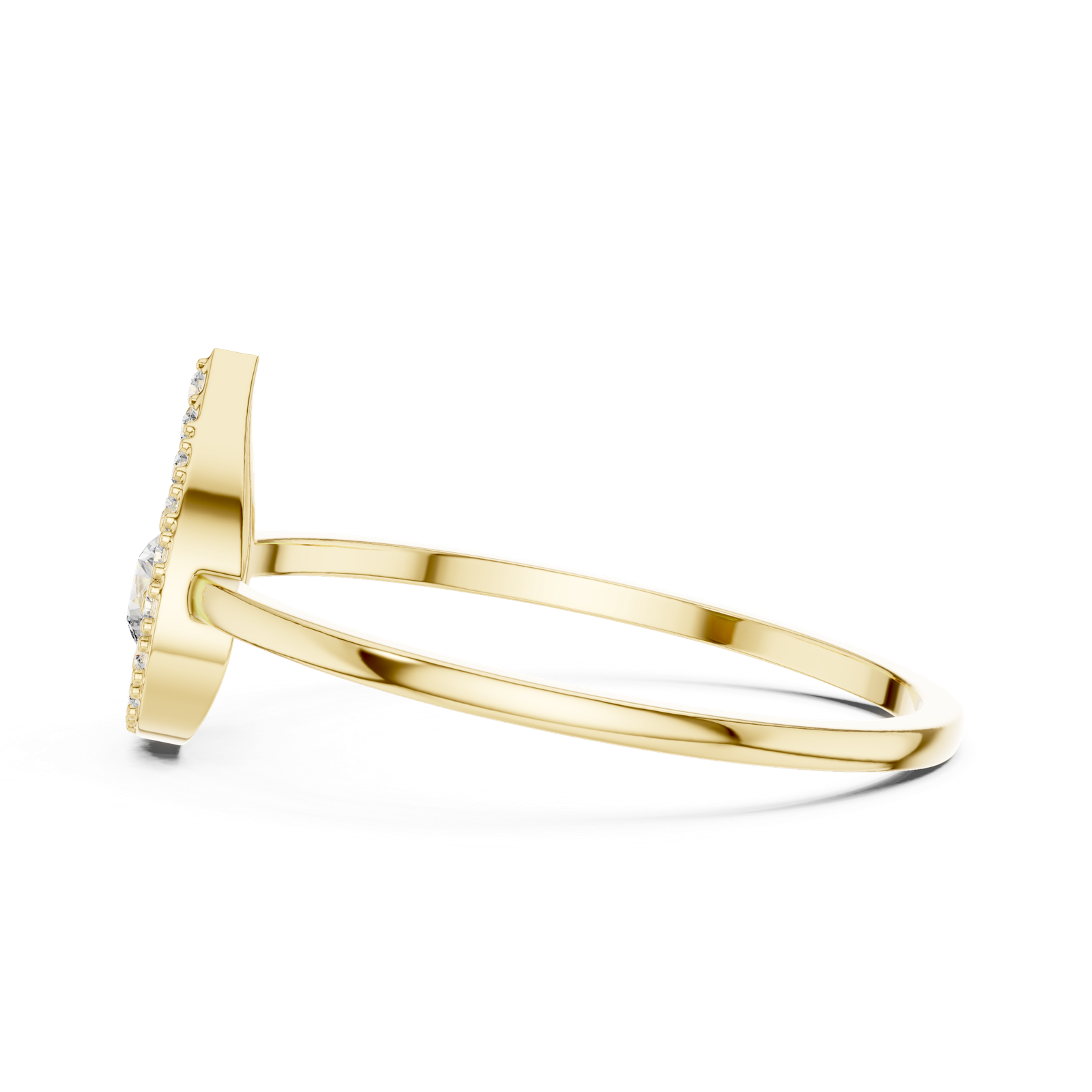 Gold Ring DR-6161, Yellow Gold, view 3