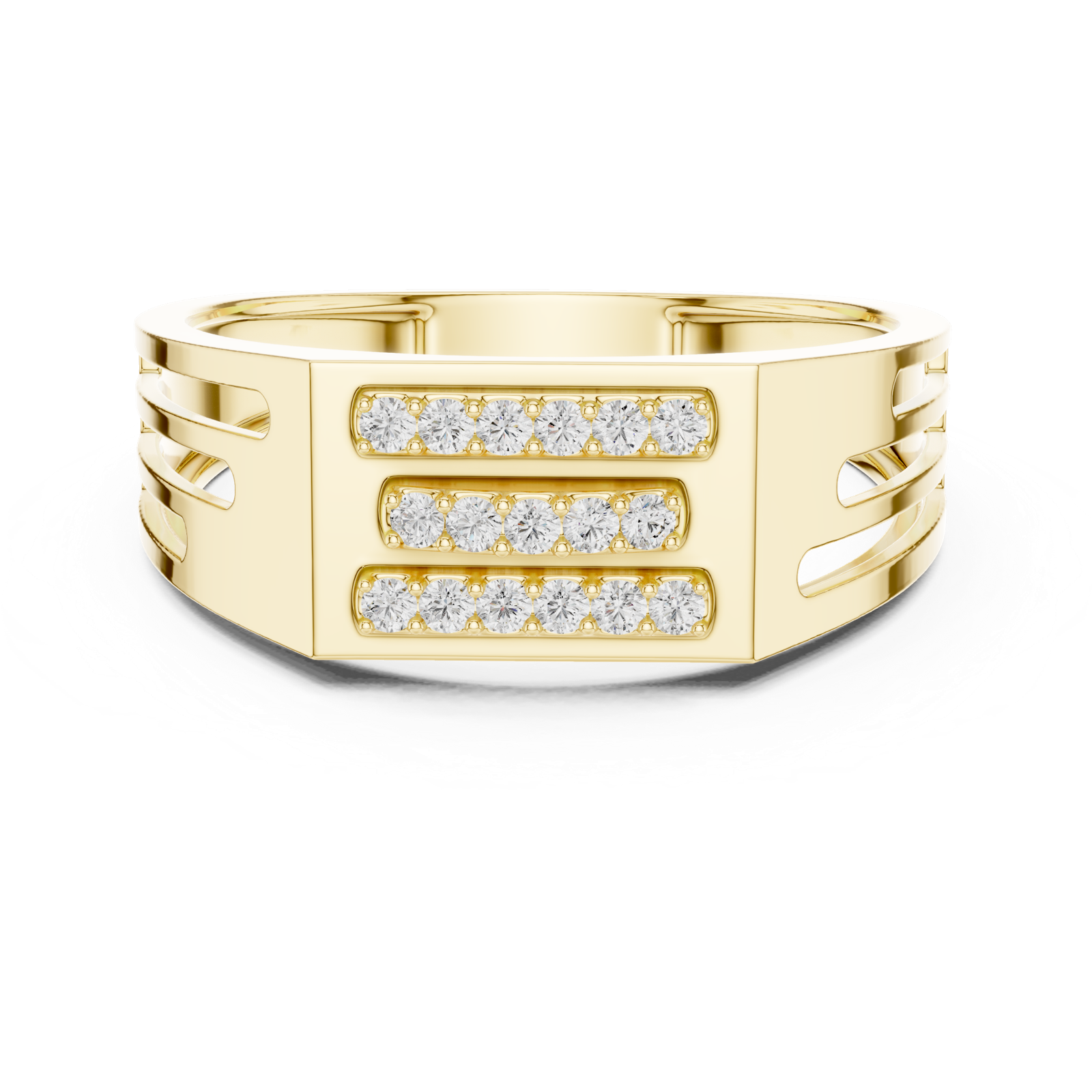 Gold Ring LR-01 (19), Yellow Gold, view 4