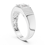 14K Solid Gold Lab Diamond Solitaire Ring, White Gold, view 1