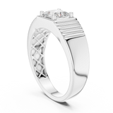 14K Solid Gold Lab Diamond Solitaire Ring, White Gold, view 1