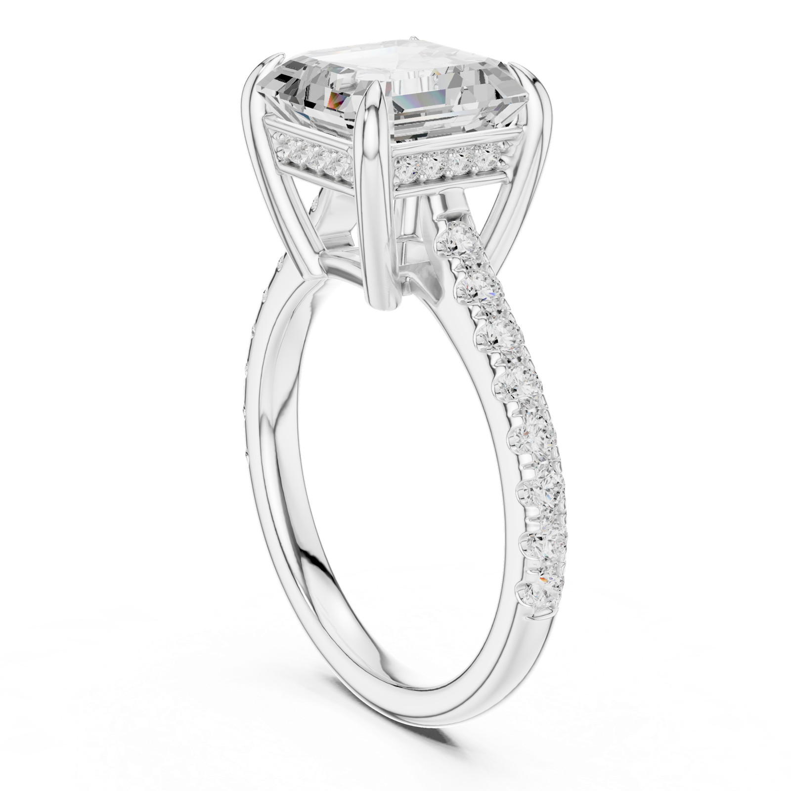 Gold Ring DDLR-1031, White Gold, view 1