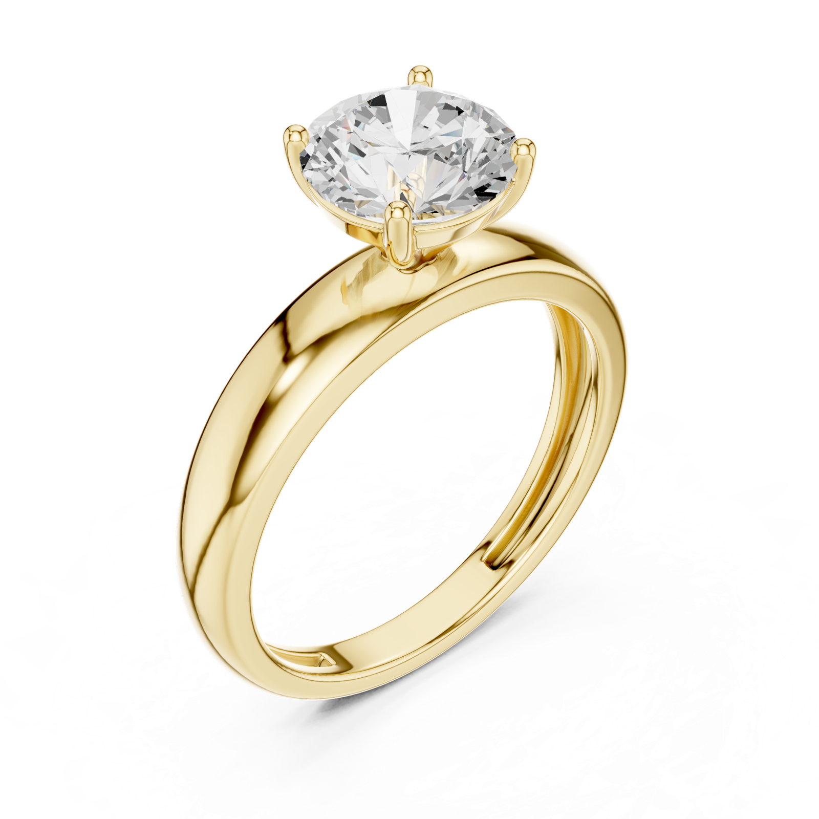 Gold Ring DDLR-827, Yellow Gold, view 2