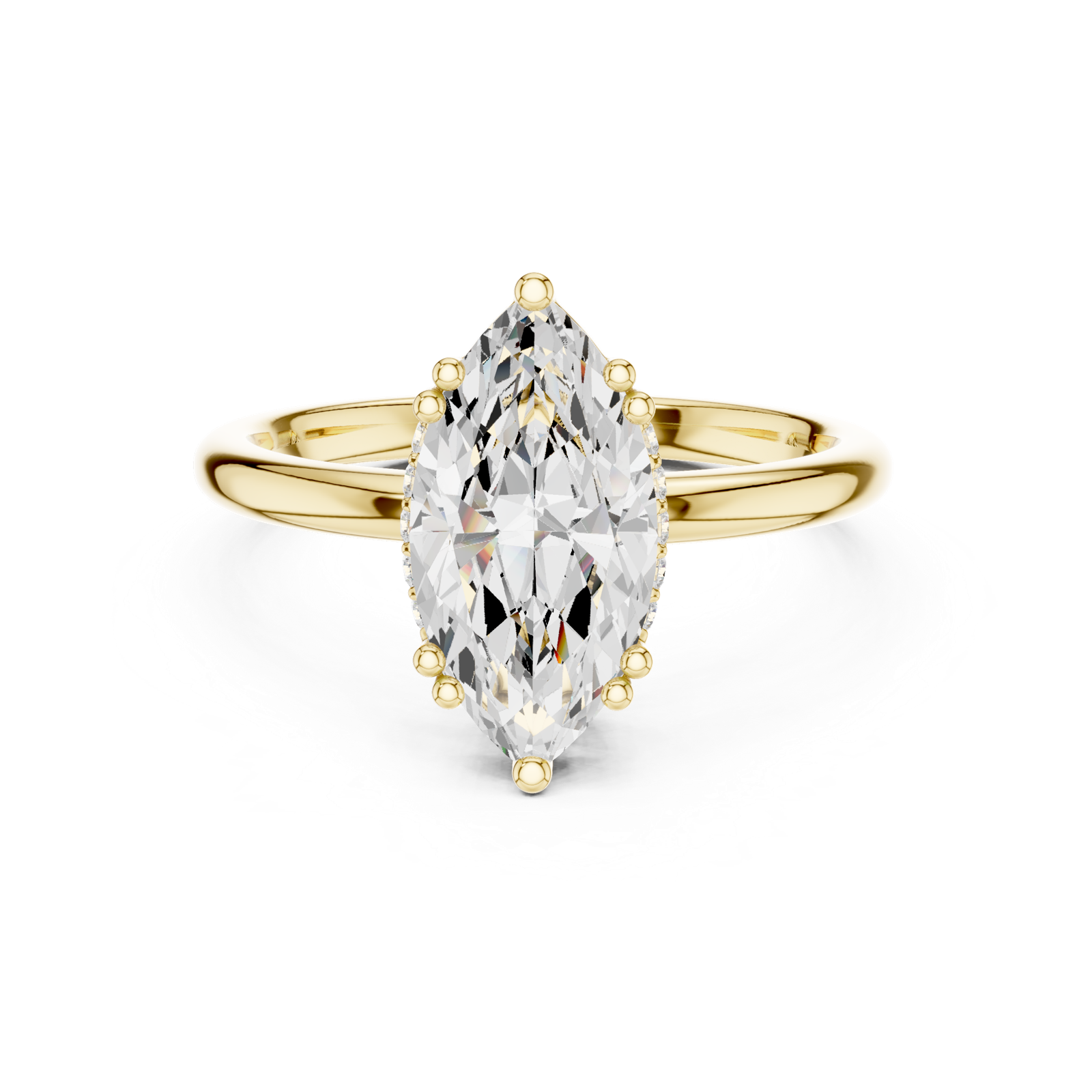 Gold Ring DDLR-926, Yellow Gold, view 4