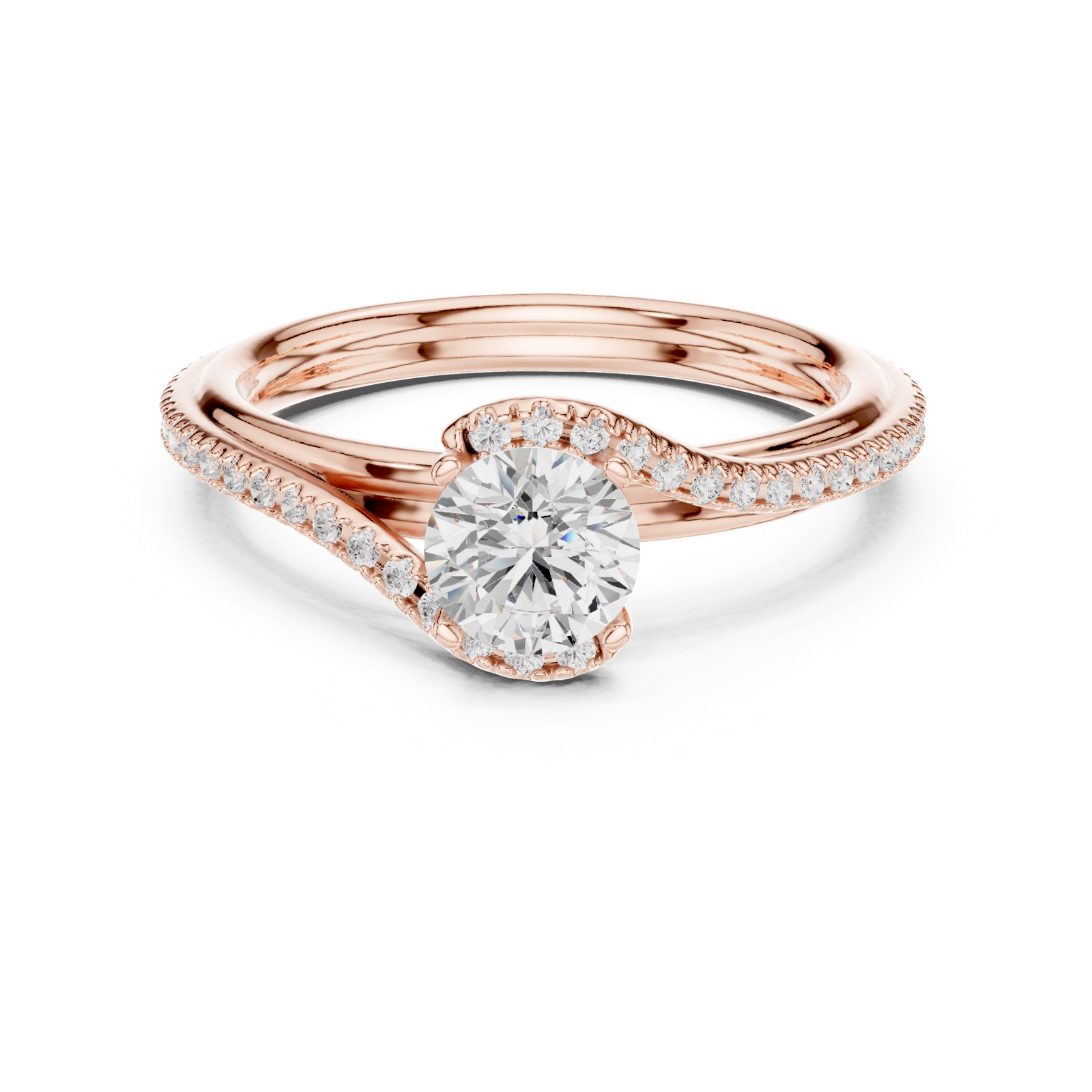 Gold Ring LR-0336, Rose Gold, view 4