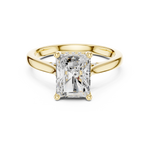Gold Ring DDLR-163, Radiant center stone, Yellow Gold, view 4