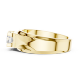 14K Solid Gold Lab Diamond Solitaire Ring, Yellow Gold, view 3