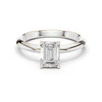 Gold Jewelry L36-6, Emerald center stone, White Gold