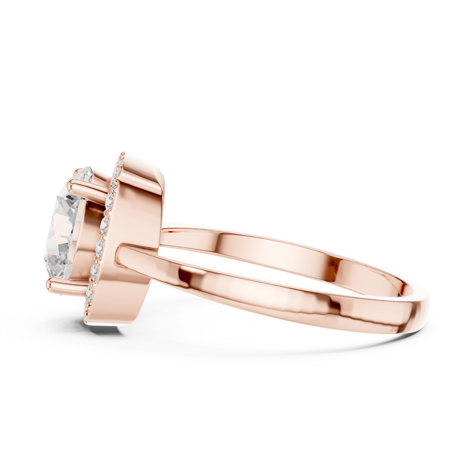 Gold Ring DDLR-809, Rose Gold, view 3