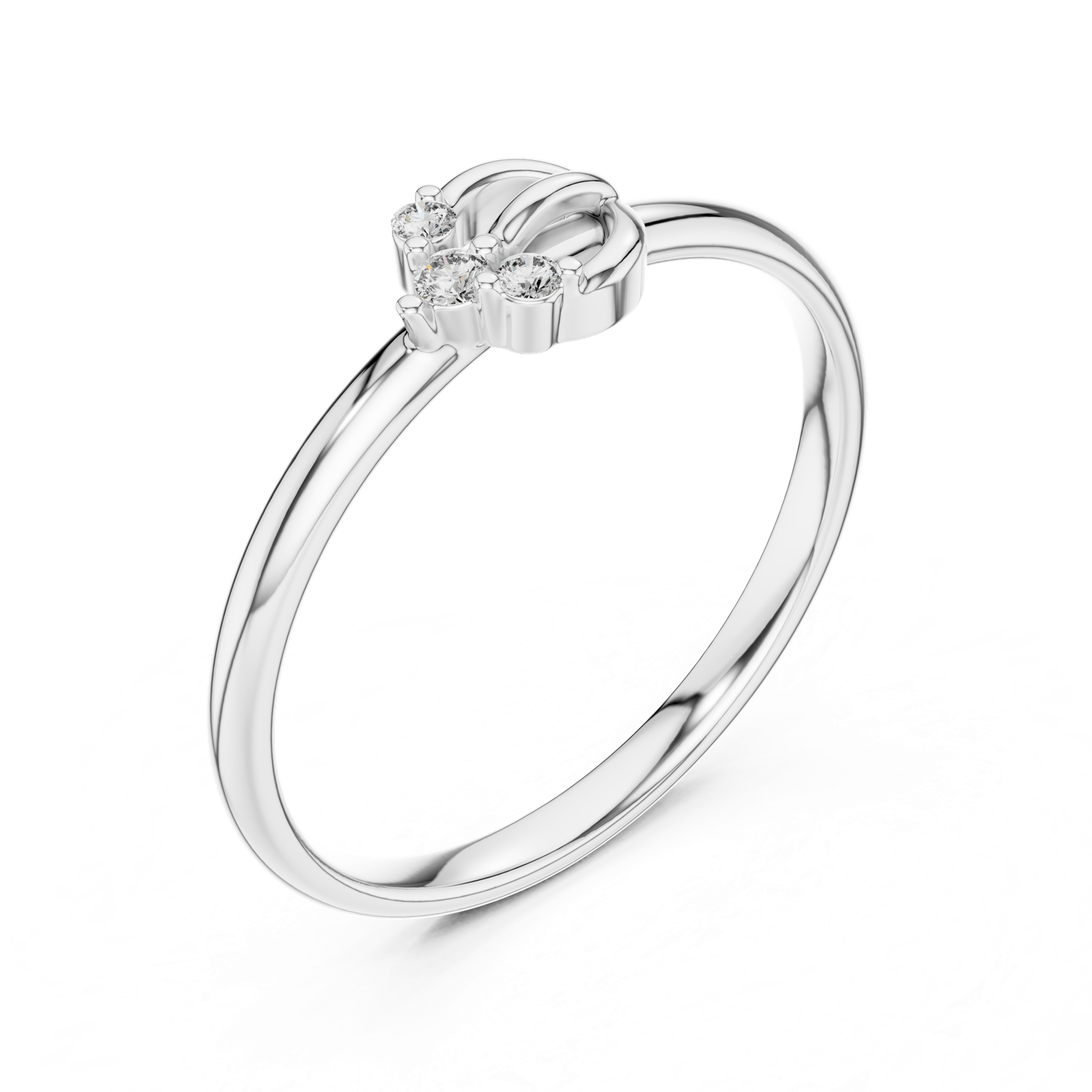 Gold Ring 1 (383), White Gold, view 2