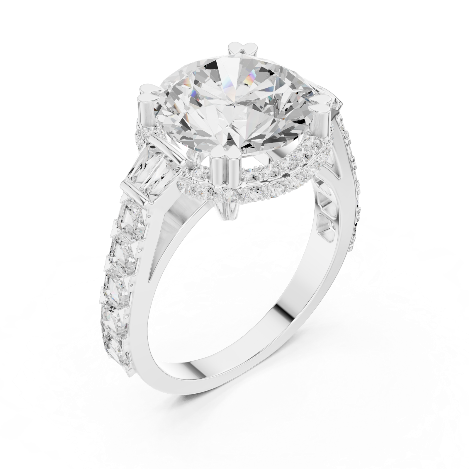 Gold Ring DDLR-354, White Gold, view 2