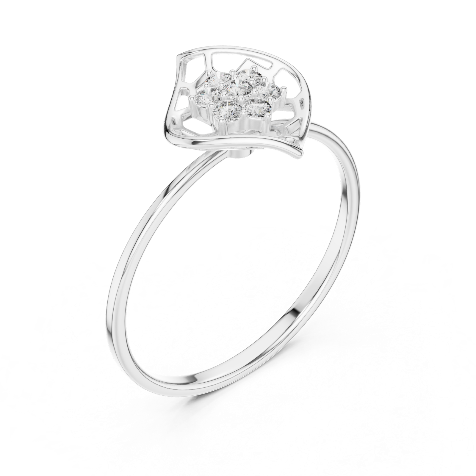 Gold Ring 1 (193), White Gold, view 2