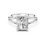 Gold Jewelry L36-7, Radiant center stone, White Gold, view 4