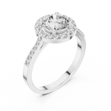 Gold Ring ALR-113, White Gold, view 2