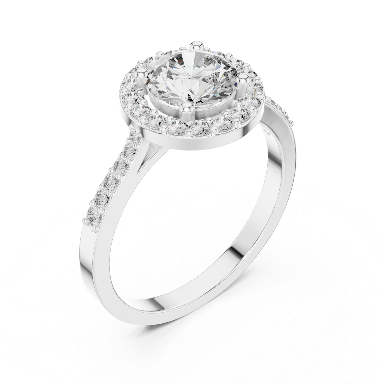 Gold Ring ALR-113, White Gold, view 2