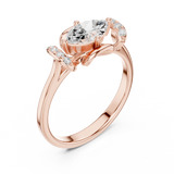 Gold Ring DDLR-509, Rose Gold, view 2