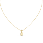 14K Solid Gold Lab Diamond Solitaire Pendant Necklace, Yellow Gold, view 4