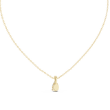 14K Solid Gold Lab Diamond Solitaire Pendant Necklace, Yellow Gold, view 4