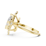Gold Ring DDLR-412, Yellow Gold, view 3