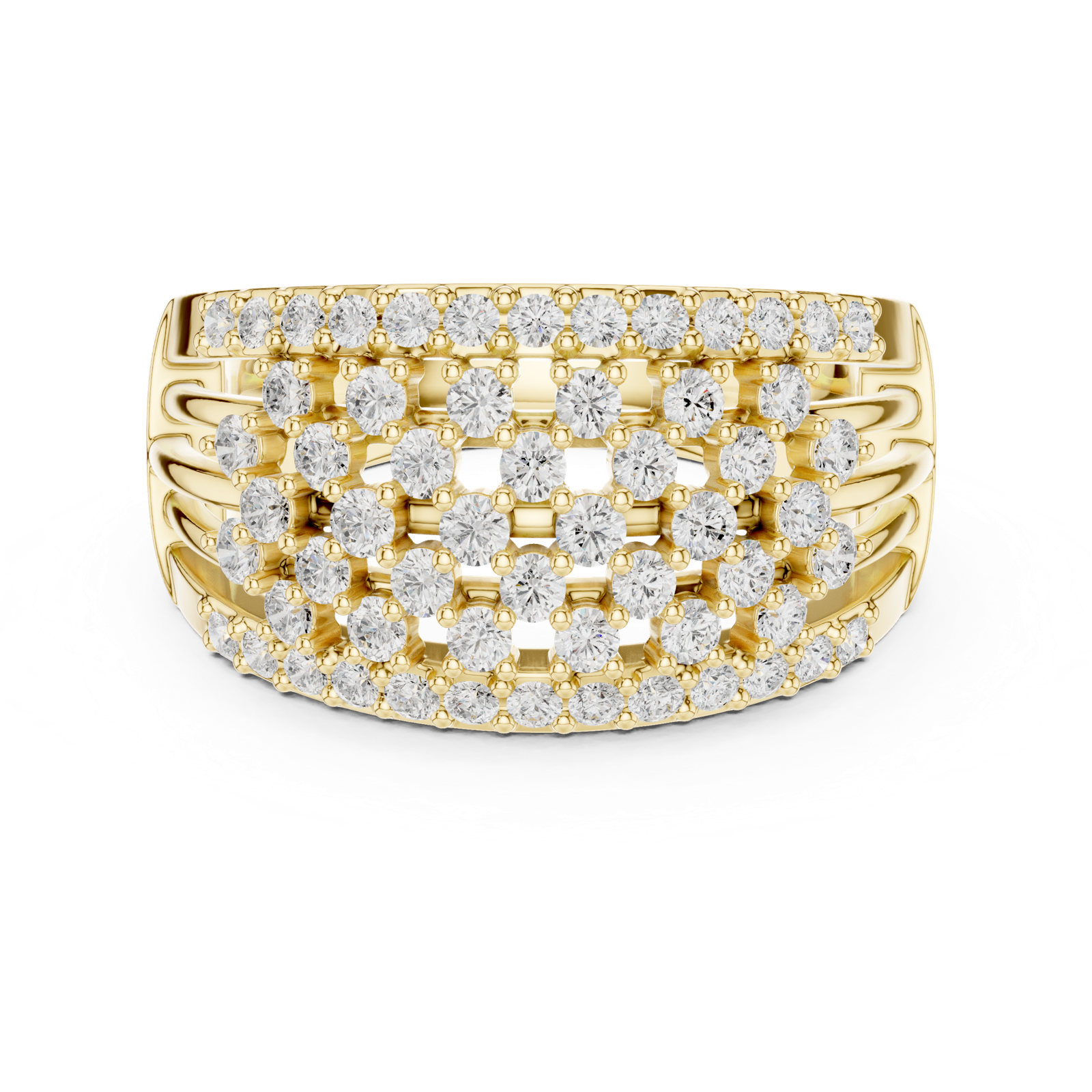 Gold Ring DDLR-455, Yellow Gold, view 4