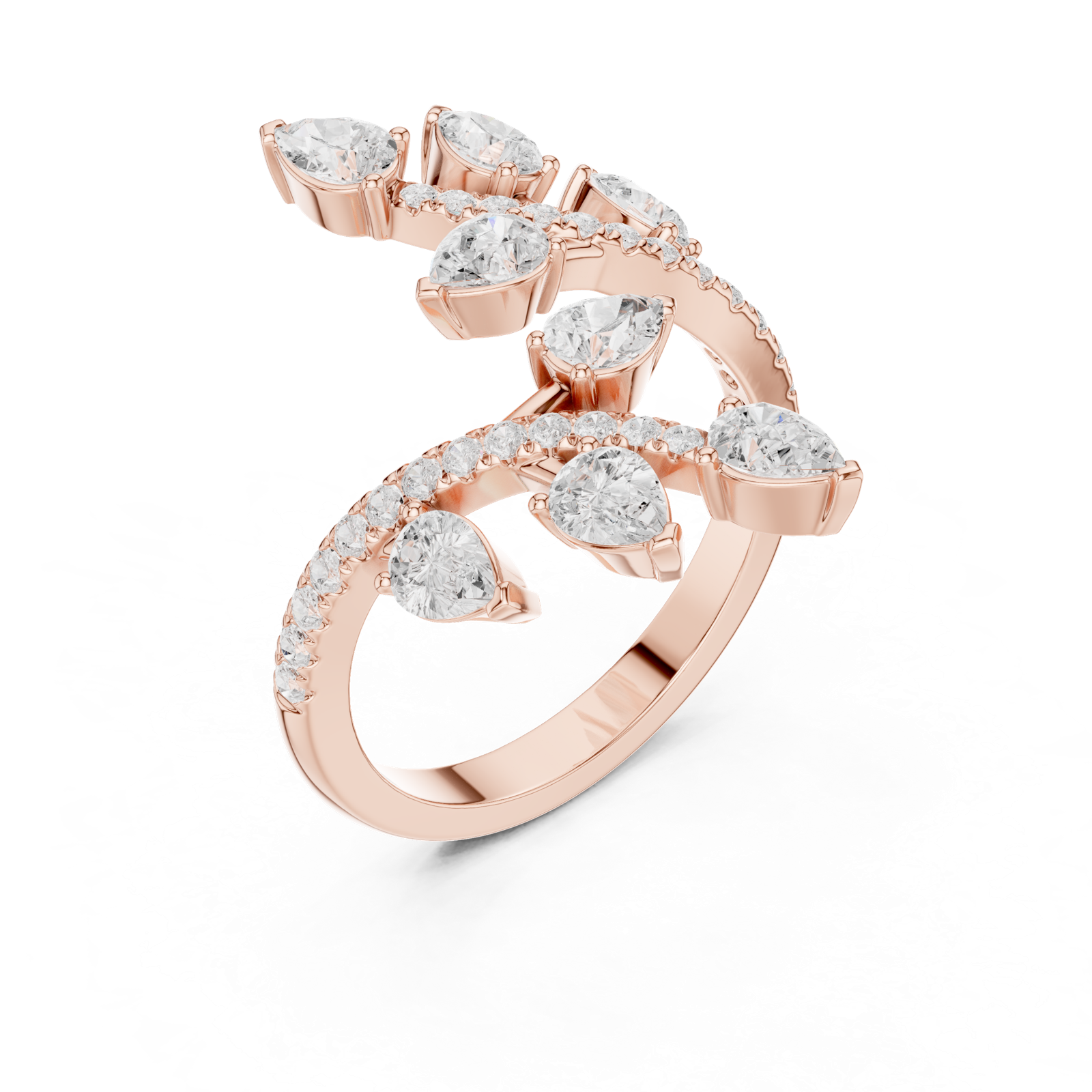 Gold Ring DDLR-852, Rose Gold, view 2