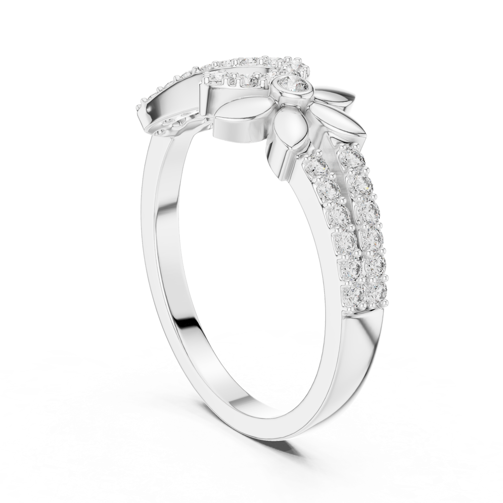 Gold Ring LR-01 (78), White Gold
