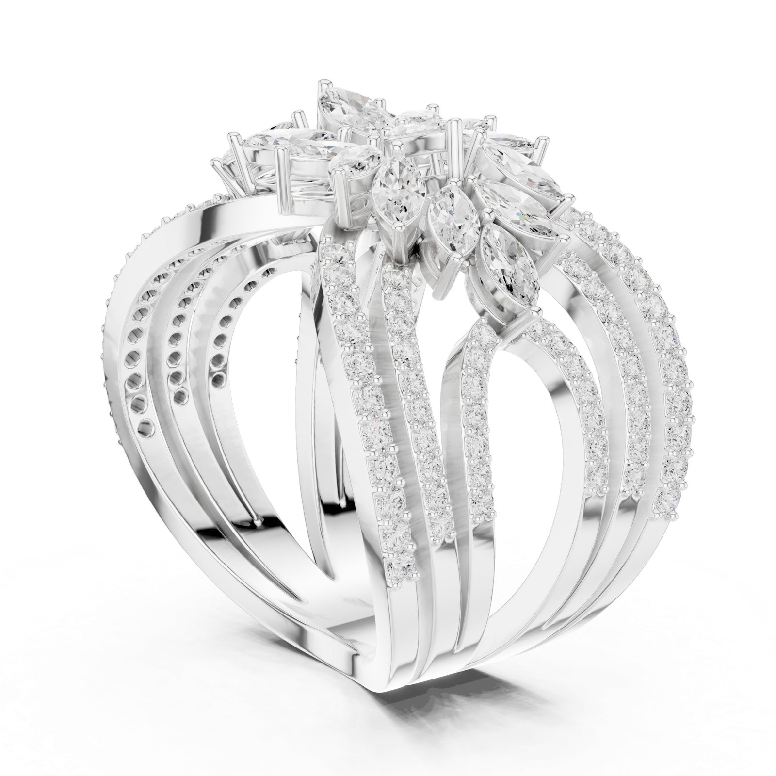 Gold Ring SBWR(67), White Gold