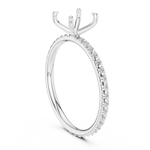 Gold Jewelry L36-15, Princess center stone, White Gold, view 1