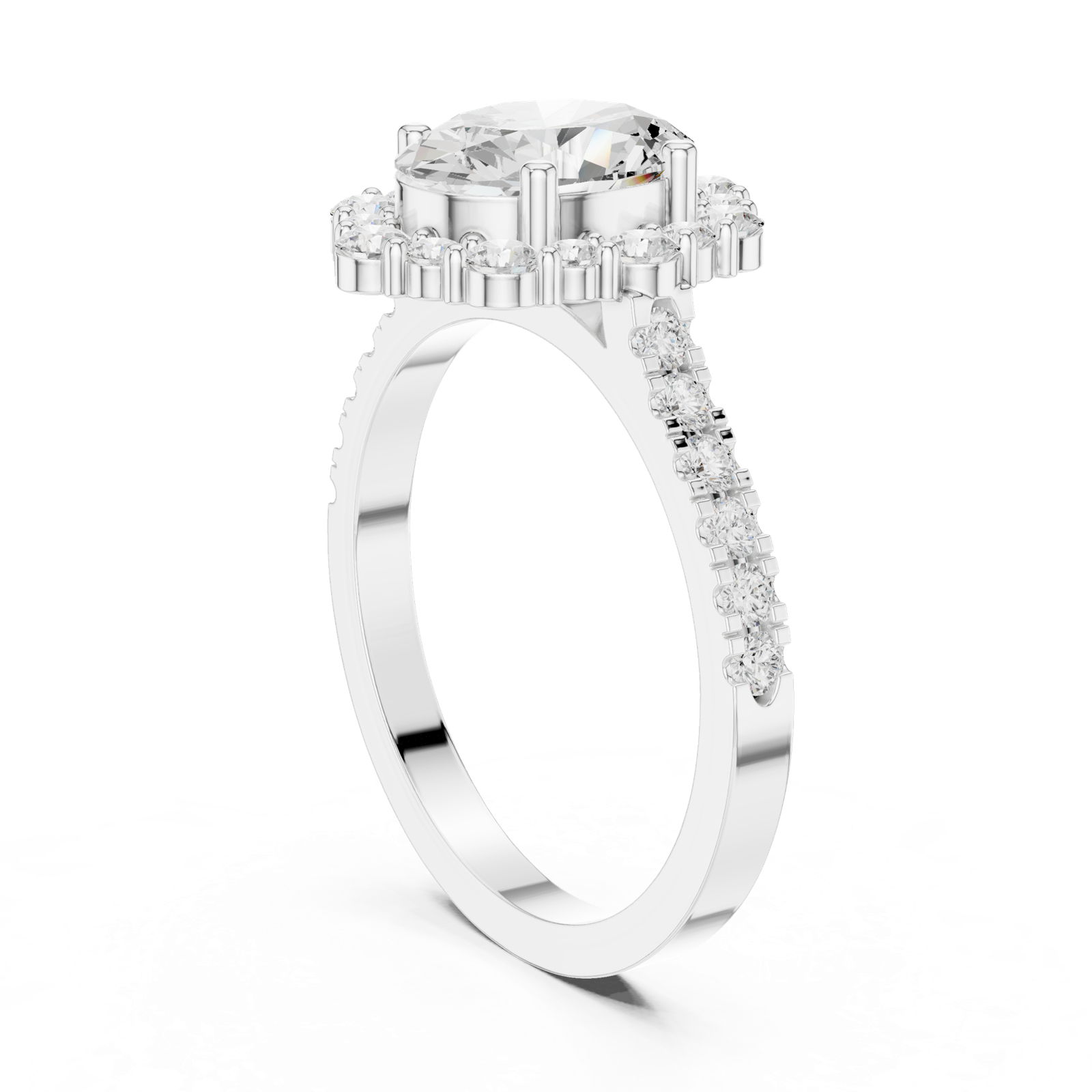 Gold Ring DDLR-351, White Gold, view 1