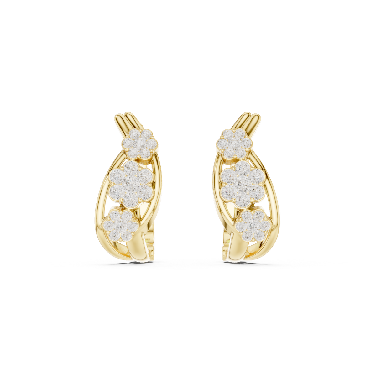 Gold Earrings SBER(42), Yellow Gold
