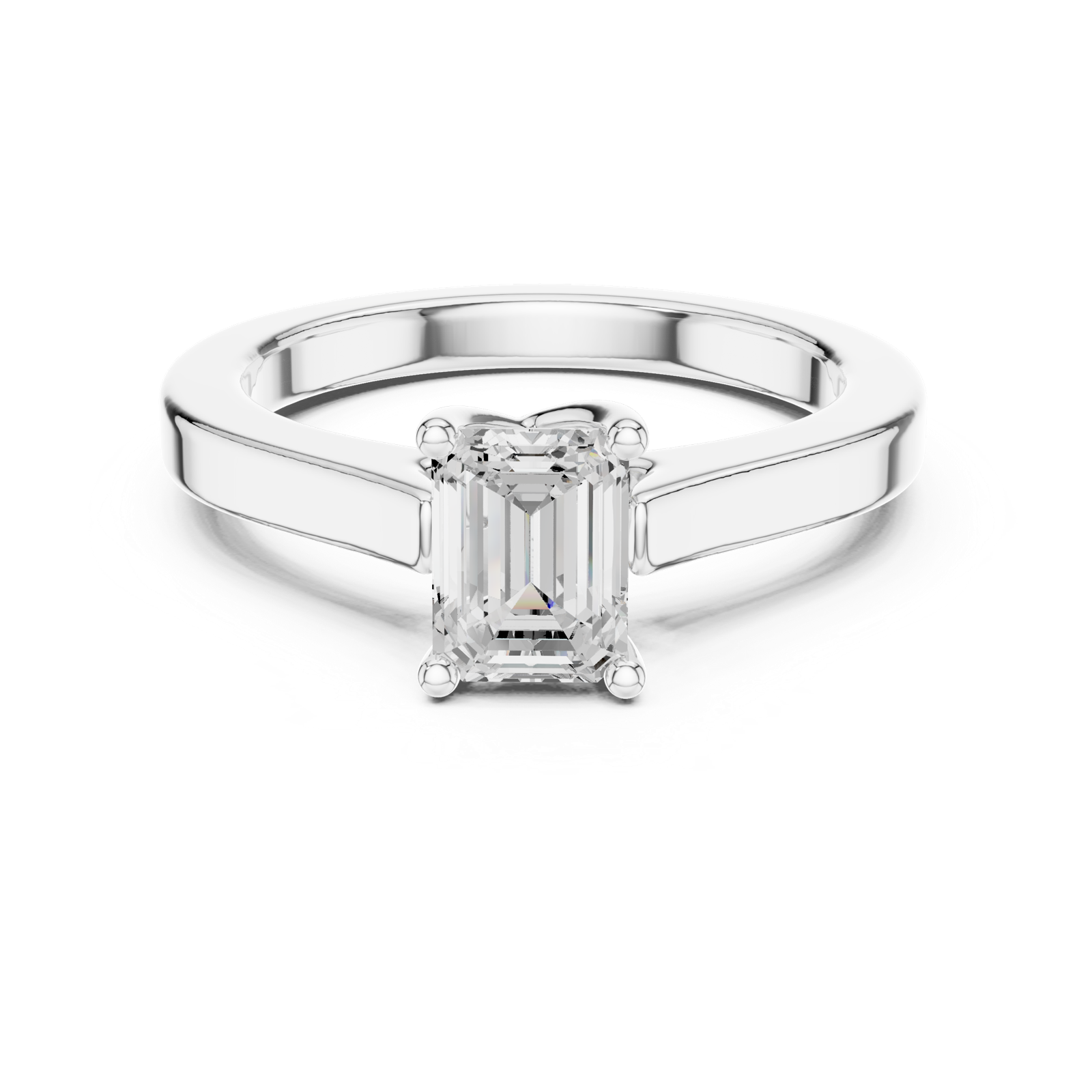 Gold Ring DDLR-1070, White Gold, view 4