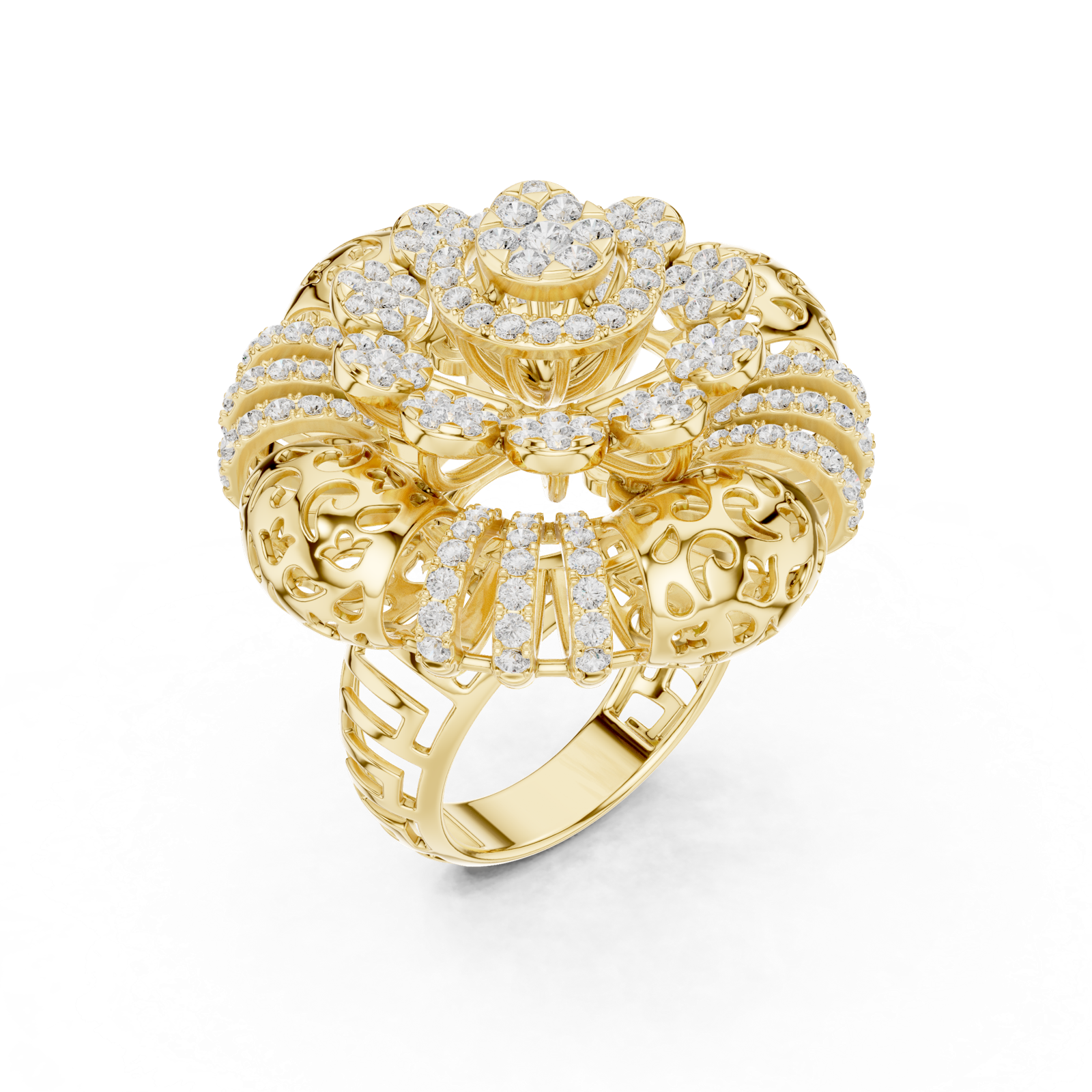 Gold Ring DDLR-774, Yellow Gold, view 2