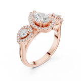 Gold Ring DDLR-317, Rose Gold, view 2