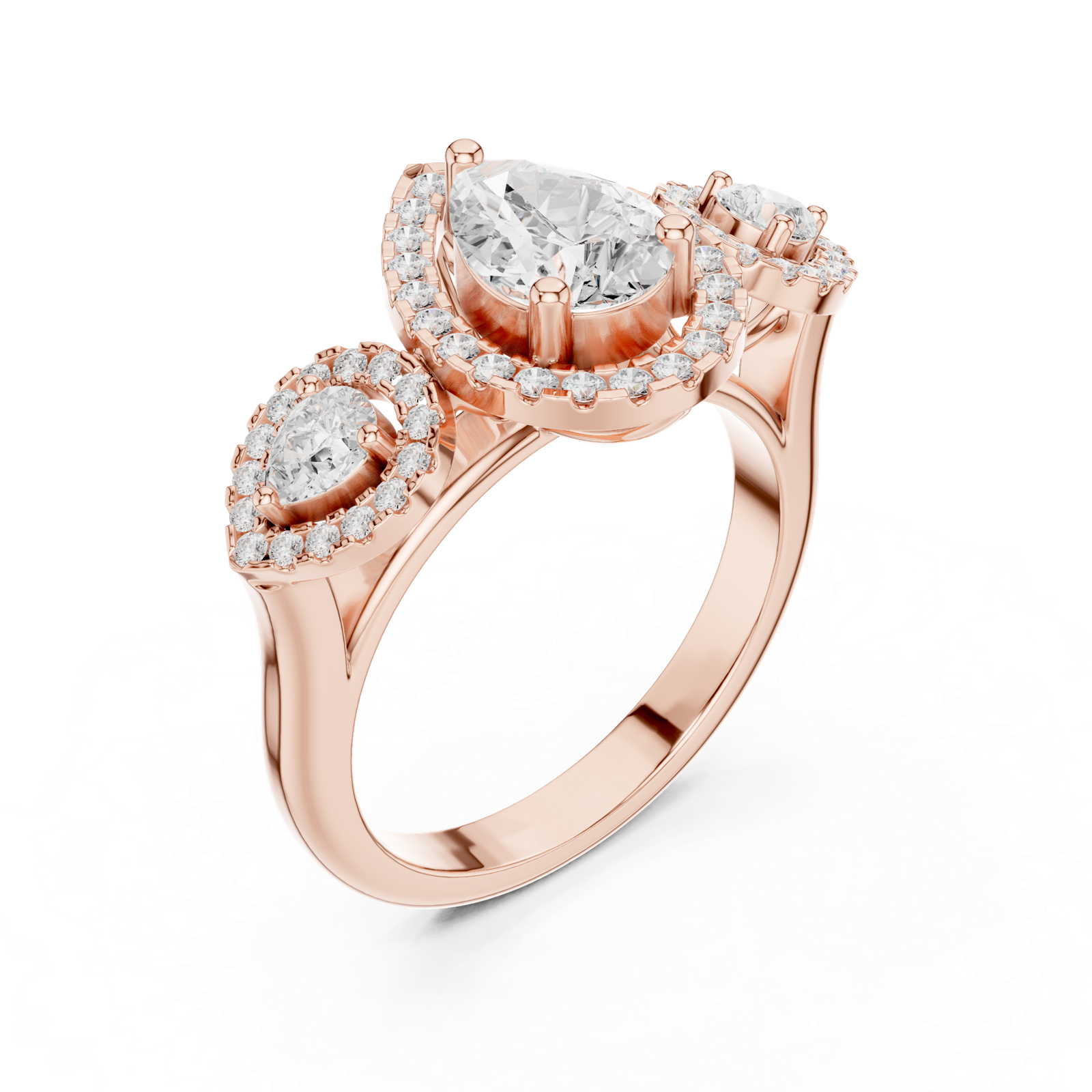Gold Ring DDLR-317, Rose Gold, view 2