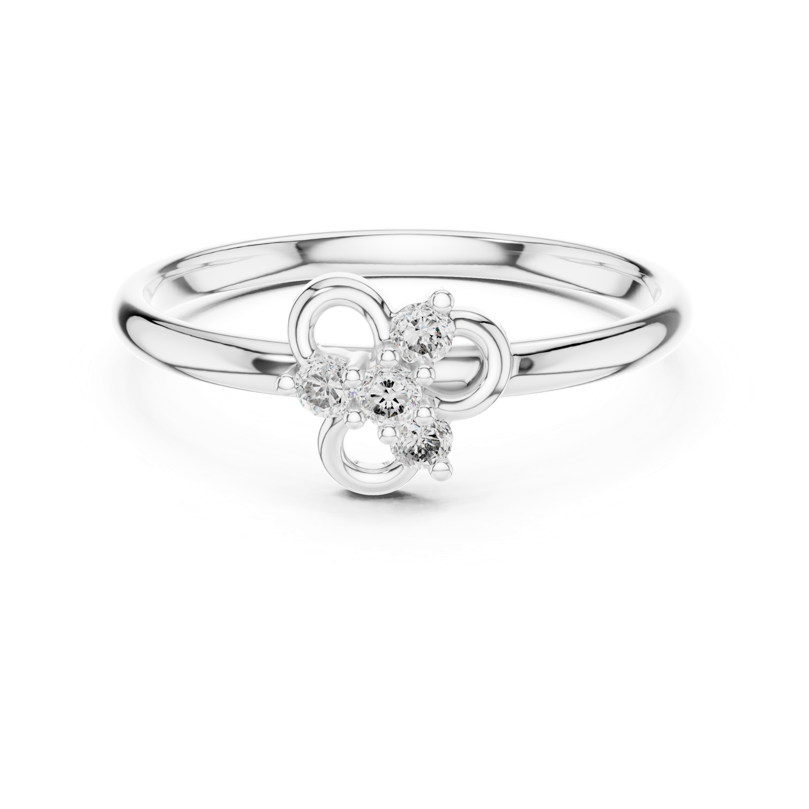 Gold Ring 1 (371), White Gold, view 4
