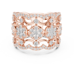 Gold Ring DDLR-818, Rose Gold, view 4