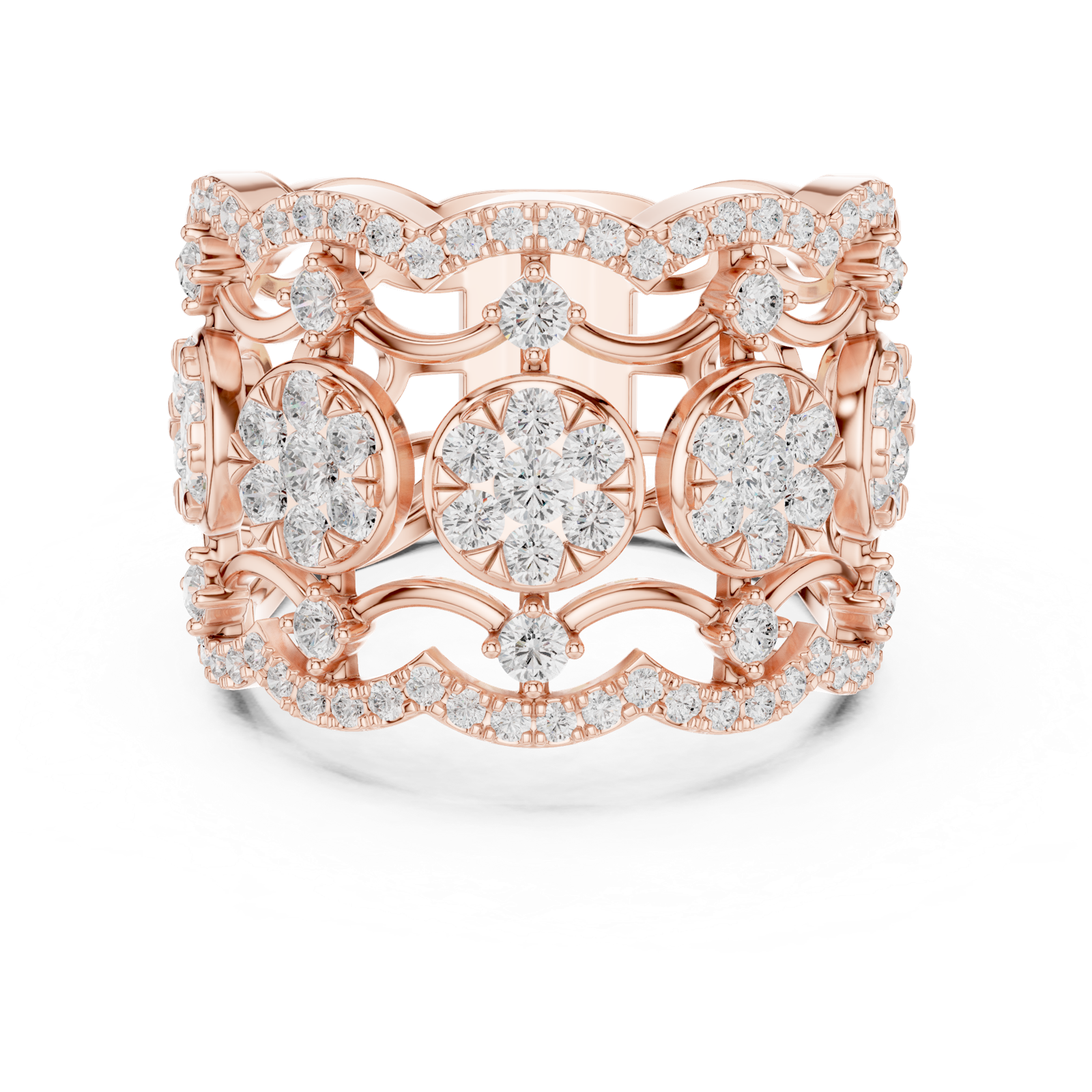 Gold Ring DDLR-818, Rose Gold, view 4