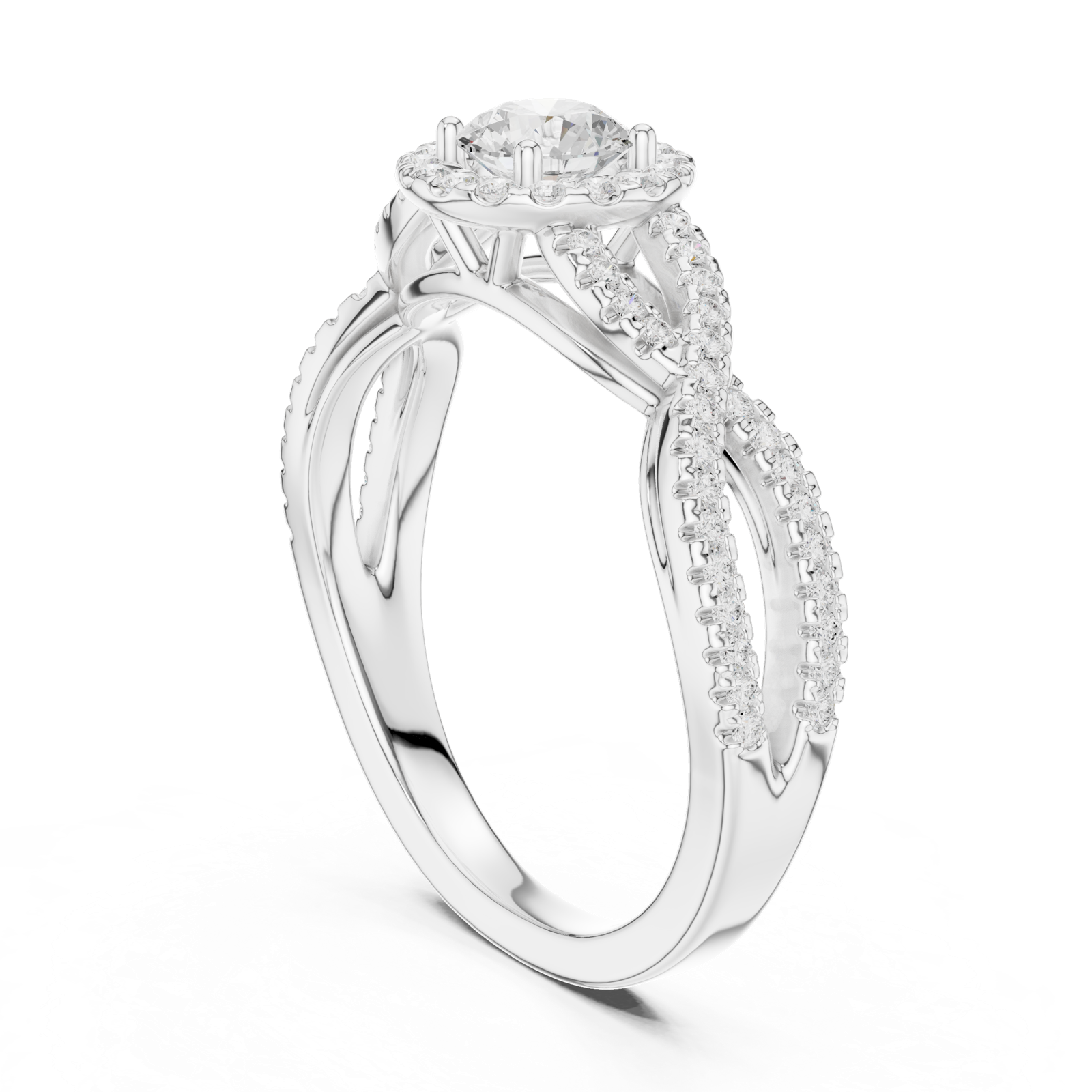 Gold Ring LR-0222, White Gold, view 1