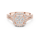 Gold Ring L03-1242, Rose Gold, view 4