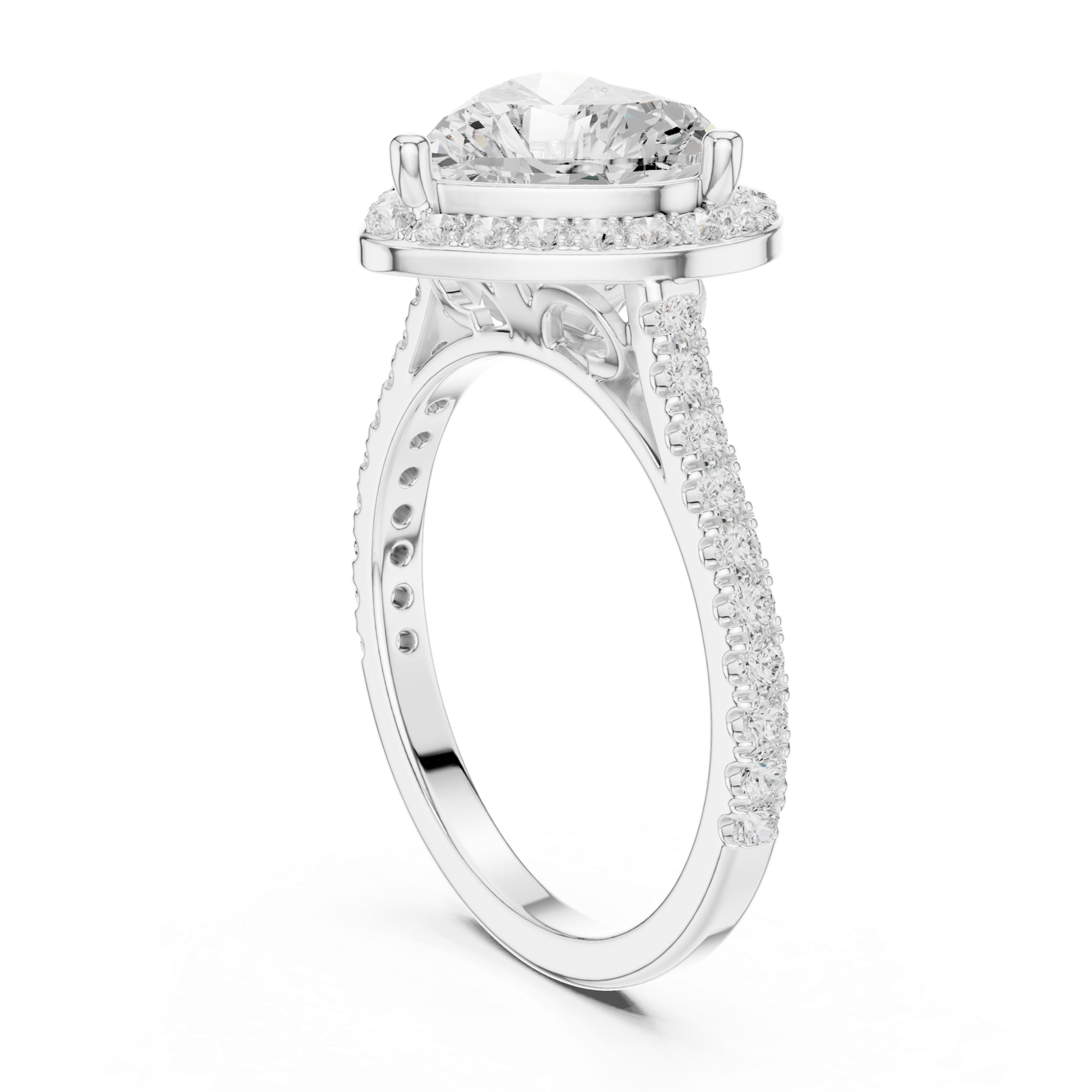 Gold Ring DDLR-432, White Gold, view 1