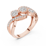 Gold Ring 19-120021L, Rose Gold, view 2