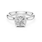 Gold Jewelry, Cushion center stone, White Gold, view 4