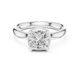 Gold Jewelry, Cushion center stone, White Gold, view 4