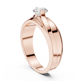 Gold Men's Ring GGR-0030, Rose Gold, view 1